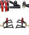 Front Suspension Shock Swing Arm Kit For ATV Quad Go Kart, 220mm Upper And Lower Steering Knuckle Spindle Replacement