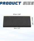 Image of Go To Rectangle Graphite Block Ingot Set For Melting, Casting And Electrolysis, 67x35x5mm size with dimensions marked