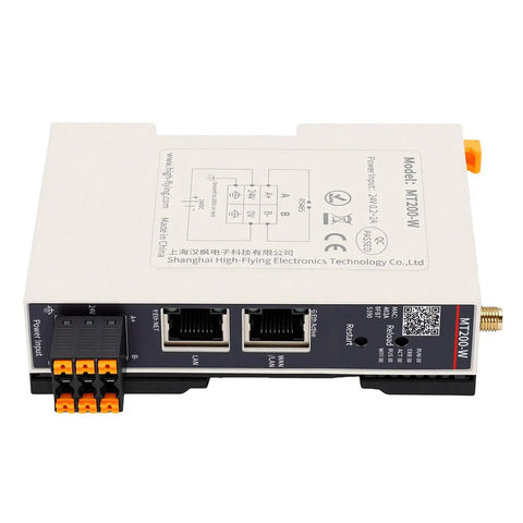 High Performance Edges Expandable IO Module For Industrial IoT And Smart Factories With Rugged, Rock Solid Hardware, Versatile Protocol Support Including Modbus, Grouped Active Reporting, Customizable JSON, And Easy Plug And Play Integration front view
