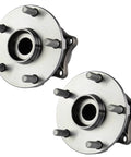 Rear Driver And Passenger Wheel Bearing Hub Assembly Set 2 Piece Direct Fit For 2015 To 2021 Subaru Legacy Outback Forester WRX STI Ascent Durable OEM Grade Replacement Kit, showing two metal hub assemblies.