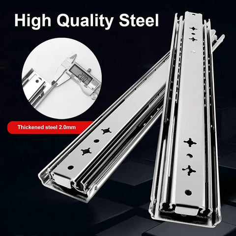 22 Inch Heavy Duty Drawer Slides 250 Lb Full Extension Side Mount Ball Bearing Rails 1 Pair Zinc Plated 2.0mm Steel cold rolled