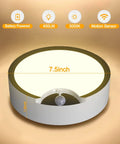Motion Sensor Light Indoor Battery Powered 80 LED Wireless Ceiling Light 7.5 inch diameter, soft white, 400LM, wall mount