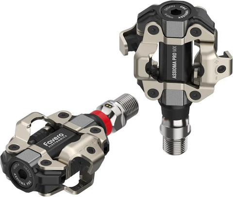 Assioma Pro MX 1 Single Sided Power Meter Pedals for MTB and Gravel, stainless-steel spindle, SPD compatible