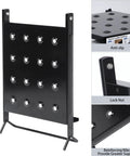 Pro Grade Heavy Duty Ladder Platform With 400 Lb Capacity Anti Slip Standing Surface And Tool Tray Rock Solid Safety Locking Wobble Free Extension Ladder Stand For Painting And Home Repairs Thick Steel Construction Black with anti-slip and lock nut details.