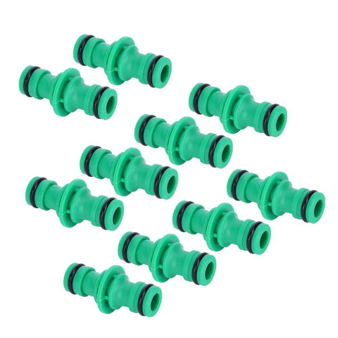 Awesome 10Pcs Water Hose Quick Connect Kit With Smooth Irrigation Tools For Easy Garden Pipe Repairs And Universal Straight Links To Fix Split Hoses Fast, green plastic connectors