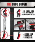 Crud brush for Bike Chain Cleaning And Lubrication Kit With Adjustable Telescopic Rods for precise chain maintenance