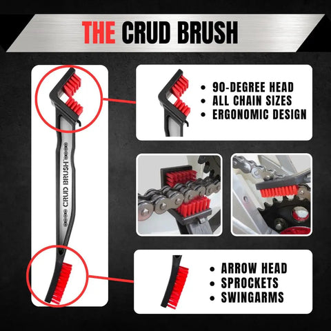 Crud brush for Bike Chain Cleaning And Lubrication Kit With Adjustable Telescopic Rods for precise chain maintenance