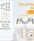 Zero Hassle 1/4 Turn Quick Release Fastener Kit With Rock Solid Steel Rivets And Dimpled Mounting Plates And Springs, includes steel components.