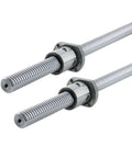 High Precision CNC Ball Screw Drive Kit With Level Ground Ball Nut R12 Lead 4 5 10mm For Smooth Motion Upgrade Your CNC Setup, 0.001mm Per 300mm Travel, Compatible With SFS RM1204 1205 1210 Models. shown with two screw shafts and nuts