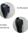 Heavy Duty Walkie Talkie Belt Clip Holder Mount With Adhesive Backing For Two Way Radios Clip On Mic Hanger in use