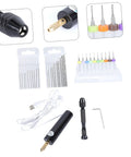 Handmade Mini Twists Drill Kit and Woodworking Drill Set All In One DIY Engraving Tool with PCB Bits for Wood Metal Amber Jewelry