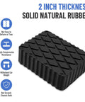 Racewill Solid Rubber Auto Lift Pads For 4 Post Car Aligners Heavy Duty 3000 Lb Capacity, 2 inch thick rubber pad with diamond pattern.