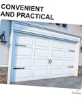 Convenient and practical garage with heavy duty garage door hinges for home and industrial security.