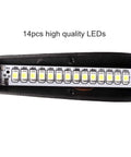 Close-up of 14 LED beads on the Dimmable USB Keyboard Light With Flexible Gooseneck, Mini Laptop Desk Lamp
