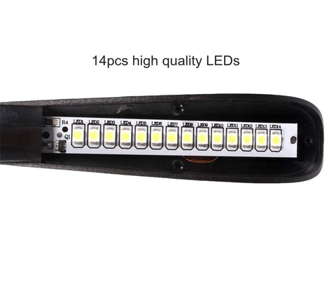 Close-up of 14 LED beads on the Dimmable USB Keyboard Light With Flexible Gooseneck, Mini Laptop Desk Lamp