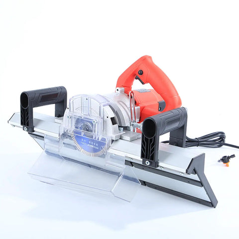 Heavy Duty Electric Tile Bevel Cutter With 1200W Motor At 13000RPM For Precision Cuts features aviation aluminum frame and dual handles.