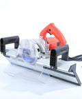 Tough As Nails 1200W Electric Tile Bevel Cutter And 45 Degree Chamfering Machine with transparent guard and dual handles.