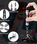 The Badass 138-In-1 Precision Screwdriver Kit With Magnetic Tips And Stripped Screw Extractors, Hacks stripped screws like a boss, showing precision bits and non-slip handle.