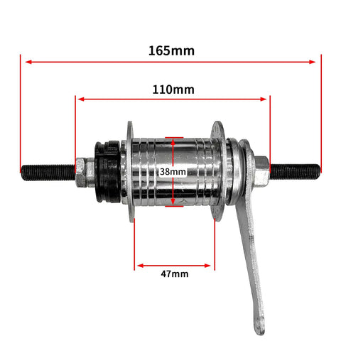 Coaster Brake Rear Hub For Your Bike Stainless Steel 36 Hole Wheel Hub With 110mm Wide Body And 165mm Axle 38mm Diameter