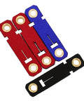 Soft Bird Foot Muffs And Leg Bands Set For Parrots, Pigeons, Cockatiels with red, blue, black durable suede foot rings.