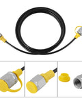 Heavy Duty Hydraulic Pressure Test Hose With Nylon Lining And Polyurethane Jacket From M16x2 To 1/4 Inch Female, 2m And 6ft Long