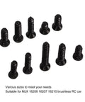 Premium Stainless Steel RC Car Screw Kit With Transparent Storage Box For 1 16th Brushless RC Cars, rustproof fasteners