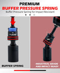 Premium buffer pressure spring for impact resistant tools, showcasing buffer spring, industrial grade, 28-degree angle view.