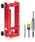 Adjustable Router Jig For Doors With Aluminum Hinge Mortising Template Kit And Precision Depth Gauge Fits 2.5 To 5 Inch Hinges By Mumusuki