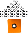 Heavy Duty 1/2 And 3/8 In Impact Wrench Retainer Rings With O Rings, 20 piece kit with clips and rubber stops for tools.