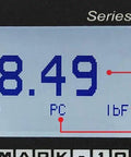 M2 Digital Force Gauge 500 Lbf Capacity For Legit Precision Testing - Ultra Compact 500 Hz Sampling 0.5% Accuracy Overload Protected To 200% Reversible Display And Housing Tough Material Testing Tool display showing 8.49 lbf reading