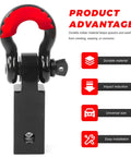 D Ring Shackle Isolator Washers Kit Rubber Towing Shackle Cover Set Protects Bumper and Cuts Down Rattle Soft D Ring Isolators