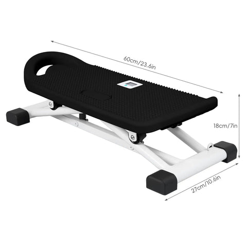 Badass Ski Balance Trainer For Home Gyms With Digital Lcd Panel Heavy Duty Curved Machine, 23.6" x 10.6" x 7.1" steel frame.