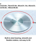 Transparent Rotating Serving Tray for Dining Table 60 to 100 cm Tempered Glass Lazy Susan Turntable Round