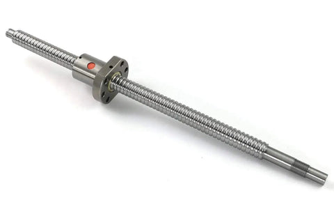 SFU1204 Ball Screw CNC Kit 12mm Diameter 4mm Lead 650mm Length With Nut End Supports, side view of screw with nut housing