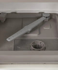 Interior view of Portable Countertop Mini Dishwasher Featuring Four Quick Wash Cycles And Slick High Heat Sanitizing Plus Seamless Air Dry.