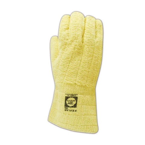 Heat Resistant Kevlar Outer Shell Gloves With Cotton Lining And Terrycloth Finish, 700 Degrees Cut Resistant Heavy-Duty Work Gloves, X Large, Yellow