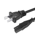Close-up of 8.2 Foot 2 Prong Polarized Power Cord Replacement For Your Sewing Machines Like SE400 SE270D XR1355 SE600 SE625 PE770 PE800 SM6500PRW SQ 9000 9700LD Long Extension Cable NEMA 5 15P To D Connector
