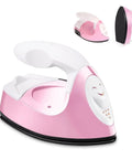 GoLashFun Cute Pink Mini Heat Press For Fuse Beads, palm-sized ceramic iron, safe for kids and beginners, lightweight portable design.