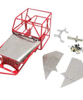 Red metal RC chassis with parts, Beefy One Sixteenth Full Tube Metal RC Chassis Frame Roll Cage Upgrade For Buggy Cars C14 C24