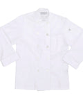 Le Mans Chef Coat for Men White Large with Easy Movement Fit Flexible Chest and Sleeve Cut Durable Polyester Cotton Blend