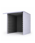 Top Rated 28 Inch Portable Vocal Recording Booth and Foldable Sound Proof Box Delivering Legit Crisp Vocals For Podcasters and Singers Wanting Straight Up Studio Quality Tracks With Zero Post Editing Hassles Ever Again, open view showing padded interior.