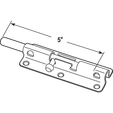 Heavy Duty Five Inch Slide Barrel Bolt Latch Built Like A Tank For Quick Install And All Weather Matte Black Finish To Secure Yard Gates Sheds And Home Privacy Doors