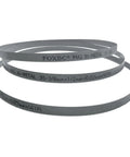 Heavy Duty Portable Bandsaw Blade Thirty Five And Three Eighths Inch Long By One Half Inch Wide Twenty Thousandth Inch Thick Fourteen TPI Bi Metal M42 High Speed Steel For Milwaukee Compact Band Saw Model 2829 20 Three Pack coiled blades