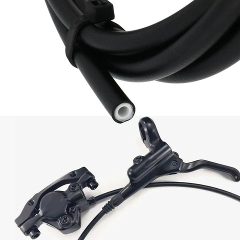 Mountain Bike Hydraulic Disc Brake Hose Kit 8x25mm For Tektro HD T275, showing beefy heavy duty rubber line in black