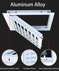 Access Panel 8x8 inch aluminum alloy door by Amazon with hinged cover for wall/ceiling access; magnetic closure