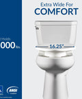 3 Inch Raised Toilet Seat For Seniors With Secure Hinges No Wobble Clean Shield Guard Elongated White Easy In And Out