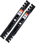 Two black 42 Inch Mower Blades For Cub Cadet Ultima ZT1 42 XT1 42 LT42 And Troy Bilt Bronco Pony 42 Zero Turn Riding Mower Mulching Replacement