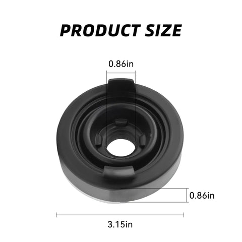 Two Pack Headlight Dust Caps For Cars Trucks And SUVs Heavy Duty Rubber Sealing Dust Covers size dimensions shown in inches