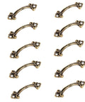 10 Pack Antique Brass Zinc Alloy Mini Jewelry Box Drawer Cabinet Knob Pull Handle For Small Chests And Cabinets With 38mm Hole Spacing And 48mm Diameter Includes Mounting Screws Vintage Look Hardware For Furniture Restoration And Craft Projects