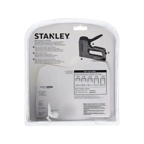 Packaging of SharpShooter Plus Nail Gun Workhorse Heavy Duty Construction Tool with Easy Slide Full Stick Load and Aluminum Housing.